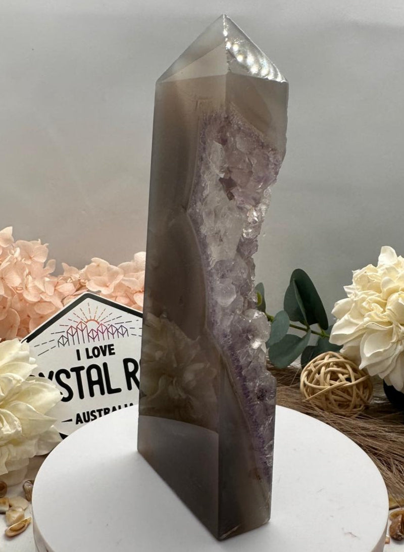 Agate + Amethyst Tower