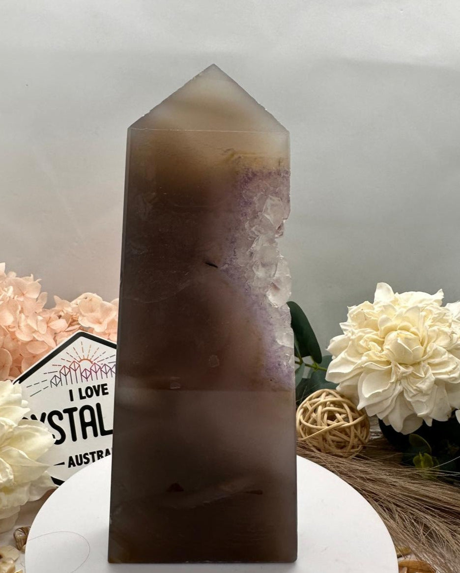 Agate + Amethyst Tower