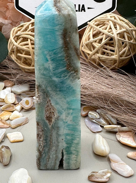 Blue Aragonite ~ Tower