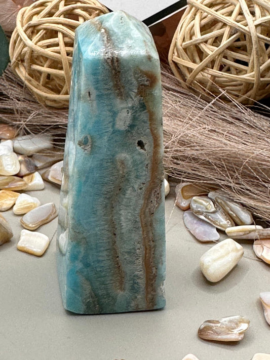 Blue Aragonite ~ Tower