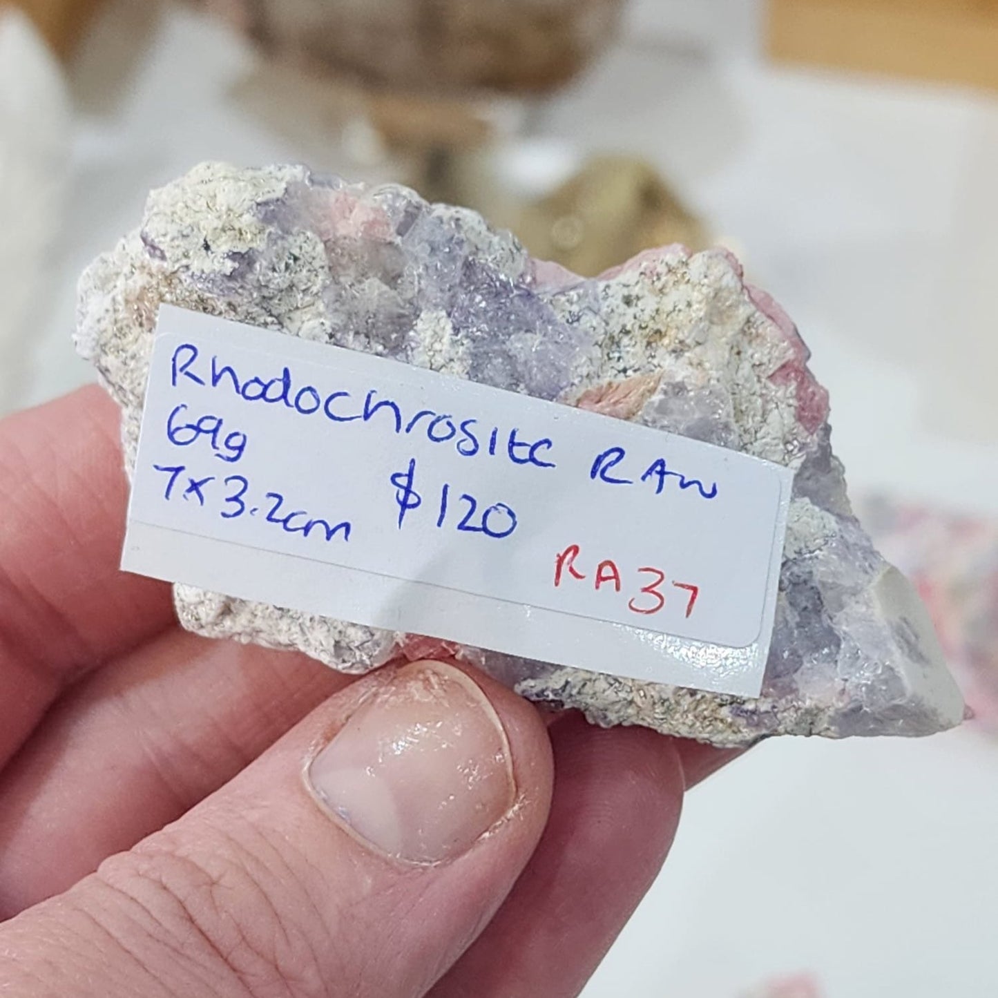 Rhodochrosite Raw Stone 69g
