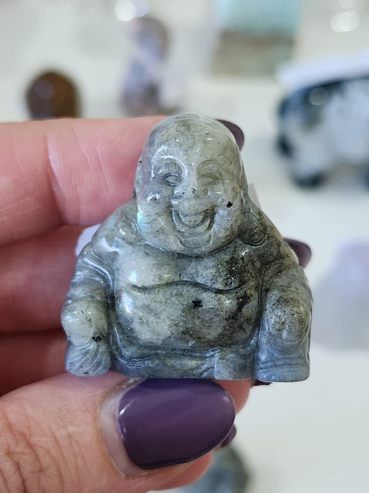 Labradorite ~ Buddha carvings