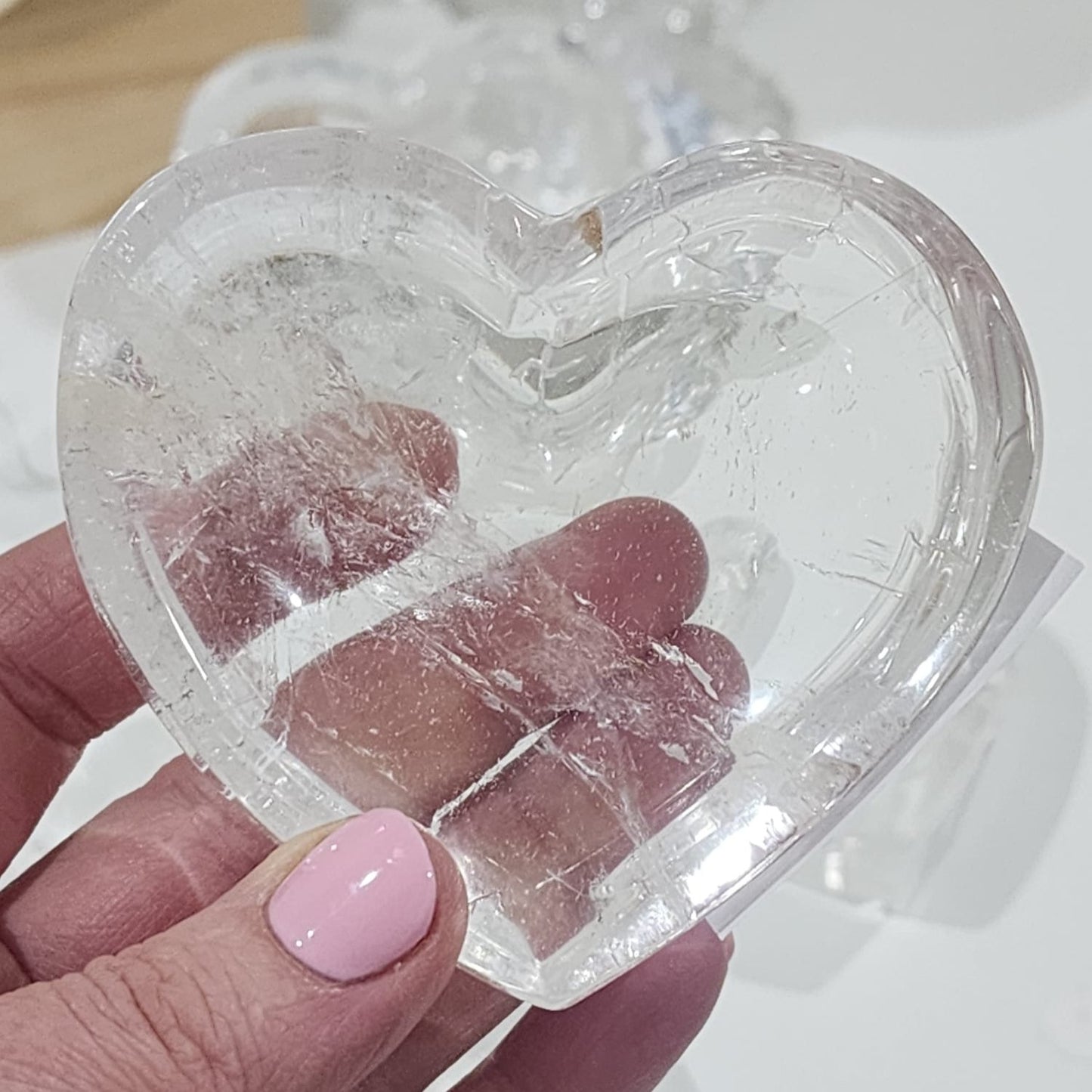 Clear Quartz ~ Heart shaped Bowl