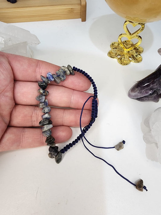 Sodalite Bracelet ~Draw String