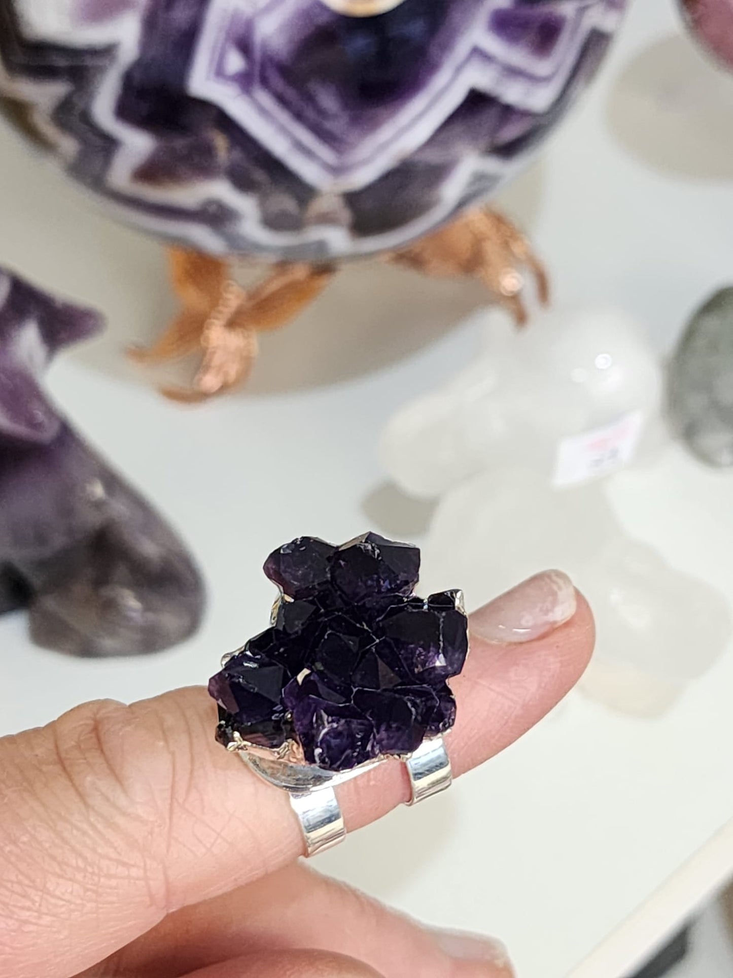 Amethyst Cluster Ring
