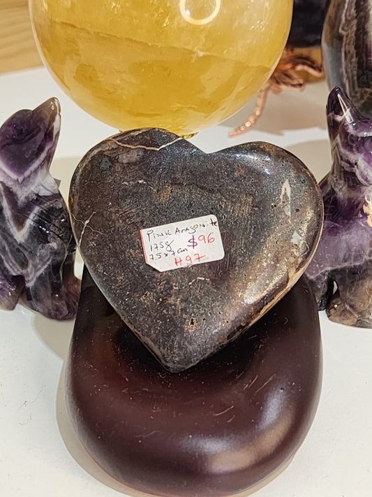 Pink Aragonite ~ Heart