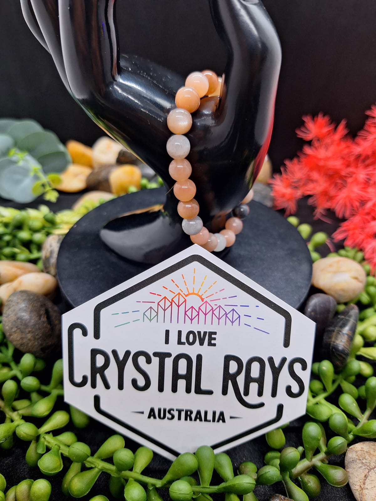 Peach Moonstone Bracelet 8mm