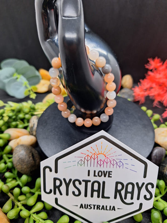 Peach Moonstone Bracelet 8mm