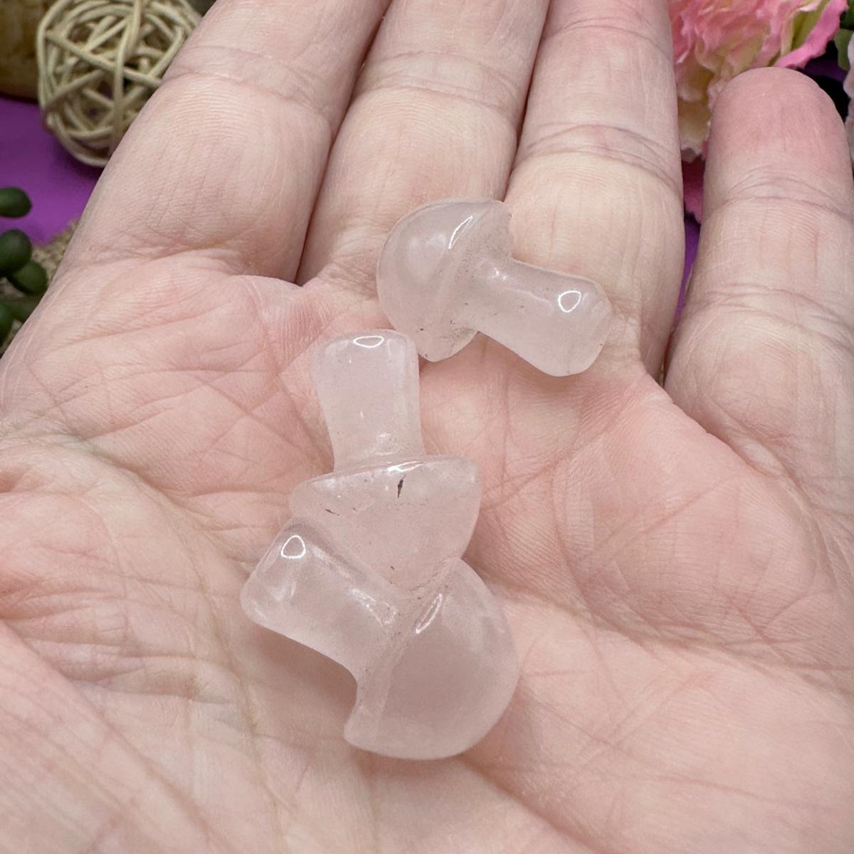 Rose Quartz Mushrooms
