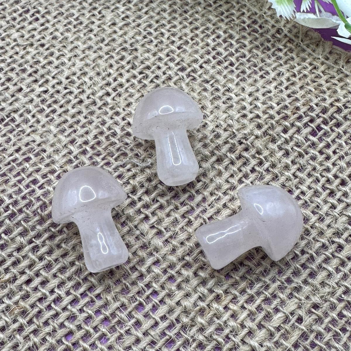 Rose Quartz Mushrooms