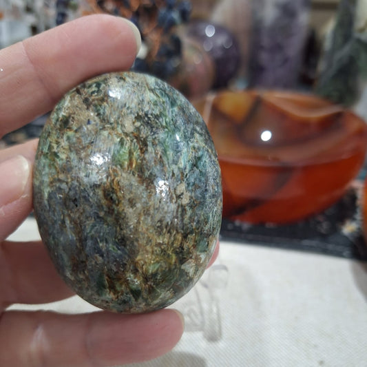 Green Kyanite ~ Palm stone