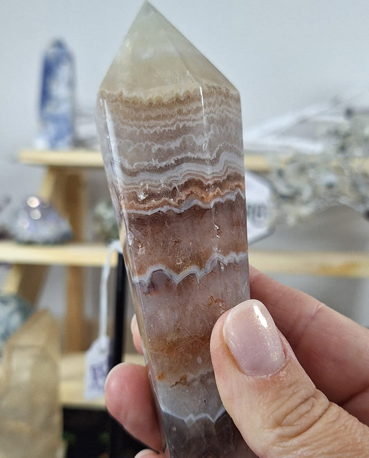 Mexican Agate & Amethyst Wand