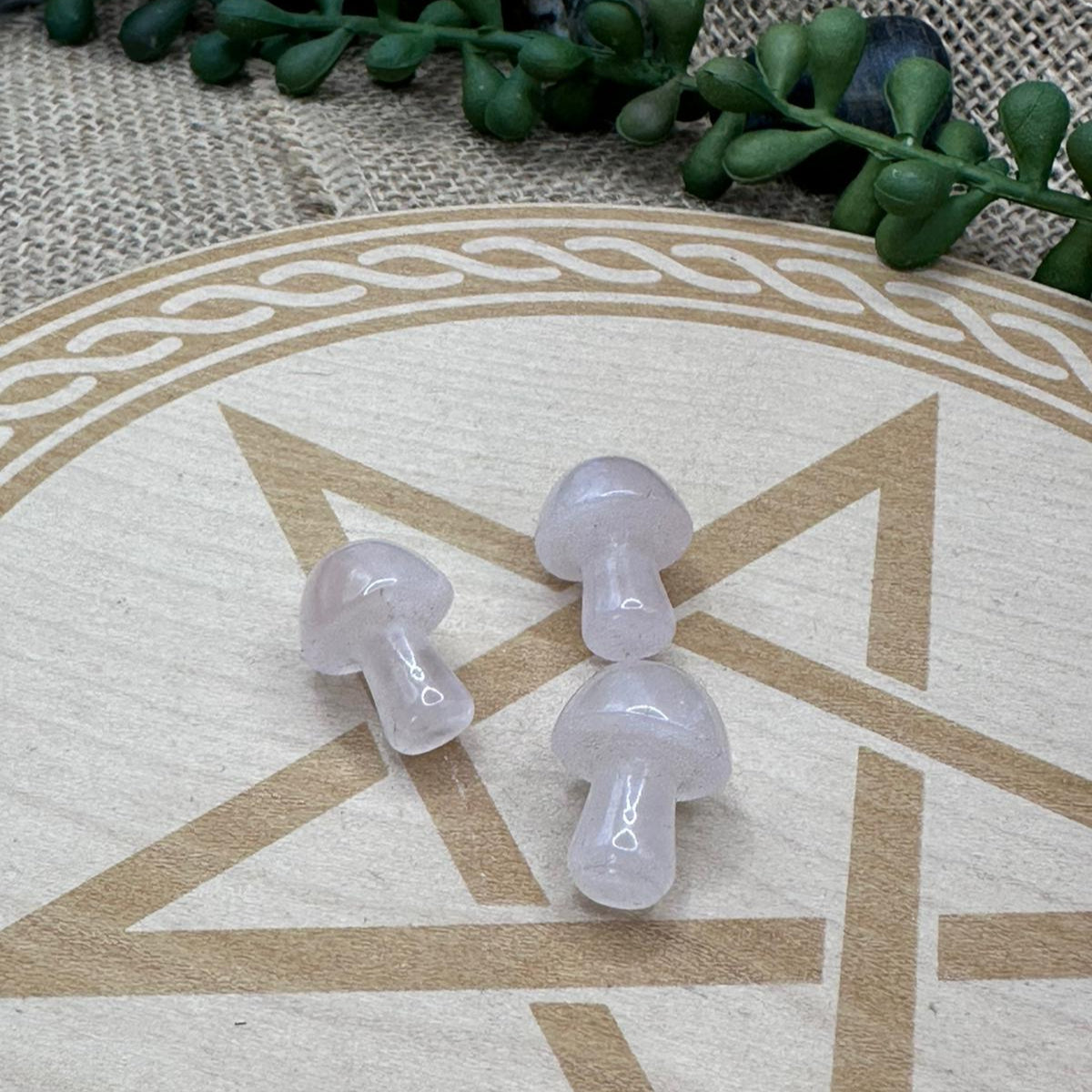 Rose Quartz Mushrooms