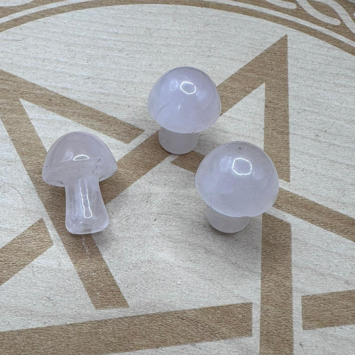 Rose Quartz Mushrooms