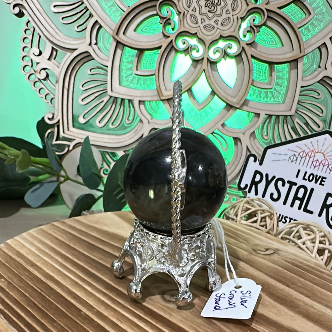 Silver Bohemian Crown ~ Sphere Stand