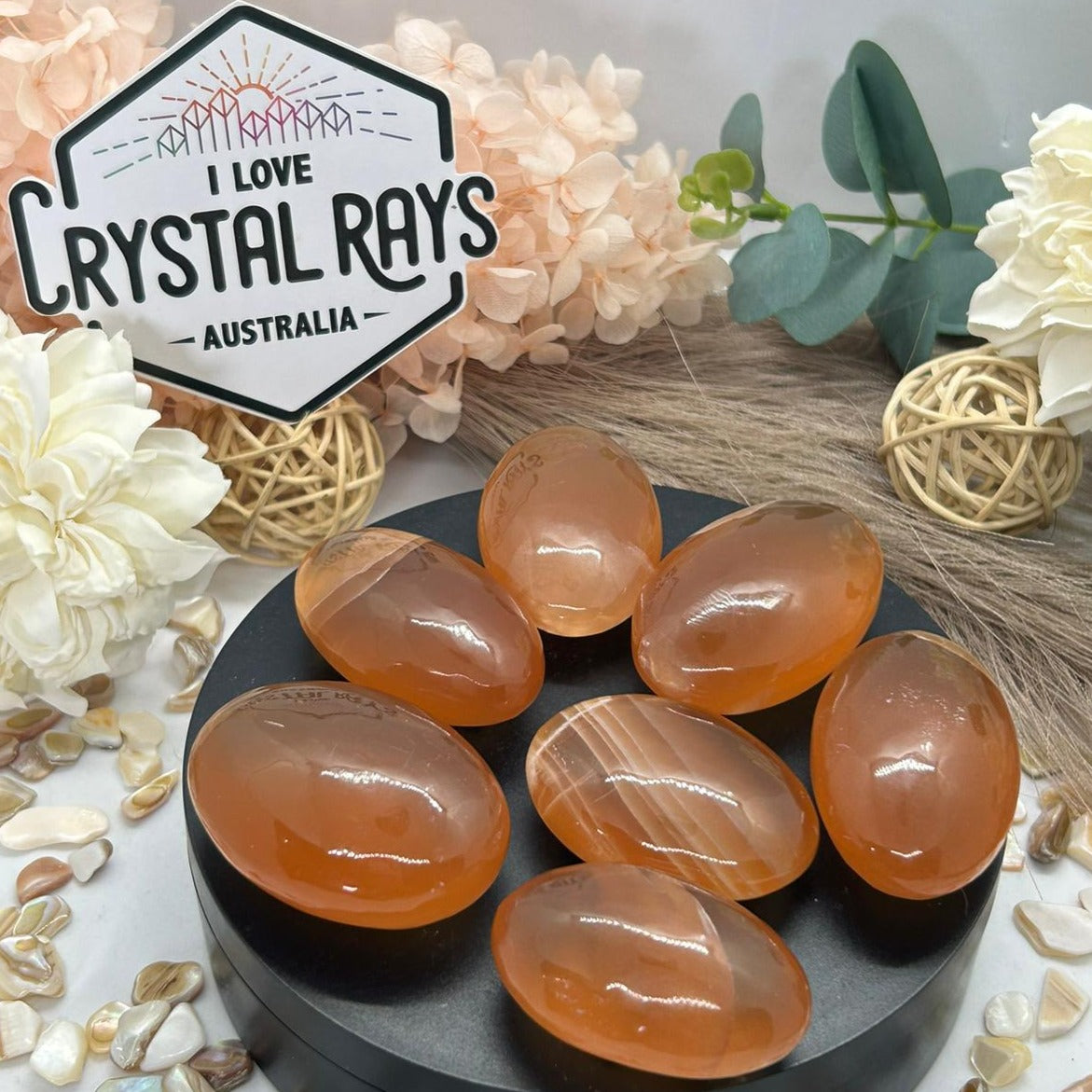 Honey Calcite Palm