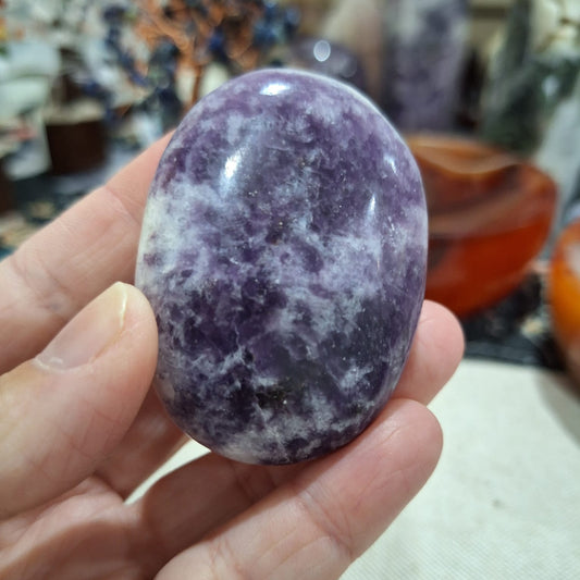 Lepidolite ~ Palm stone