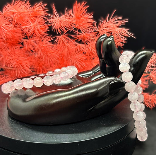 Rose Quartz Round Beaded ~ Bracelet 8mm