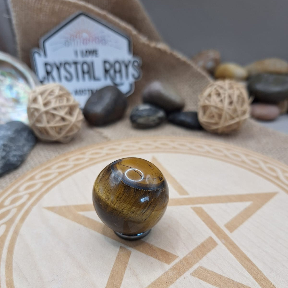 Tigers eye sphere