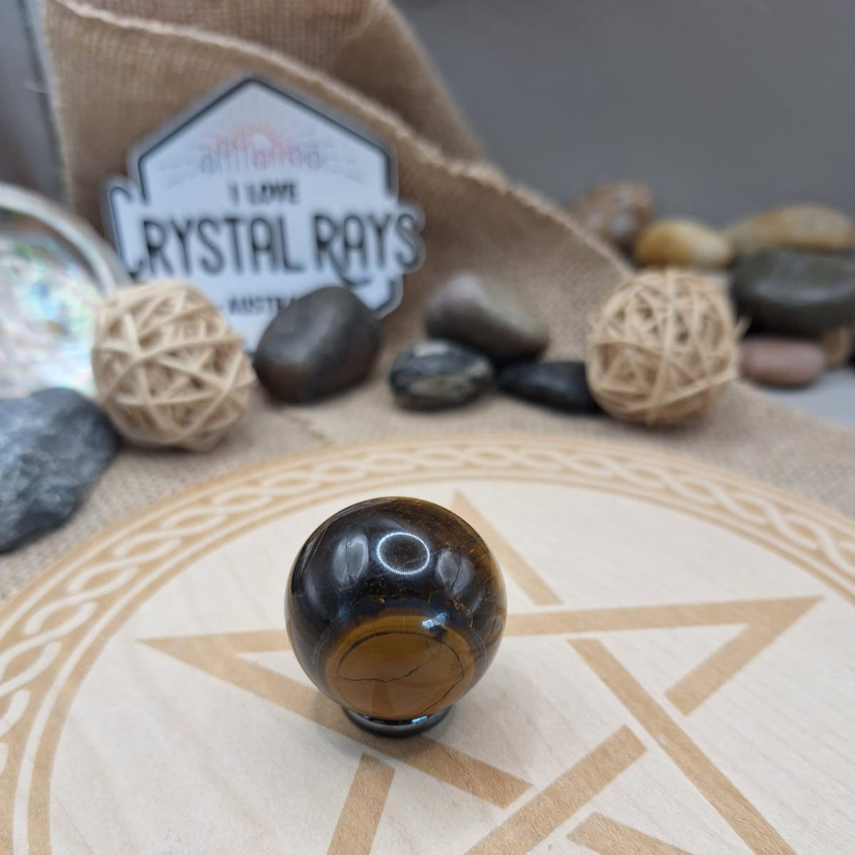 Tigers eye sphere