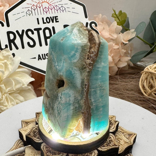 Blue Aragonite ~ Tower