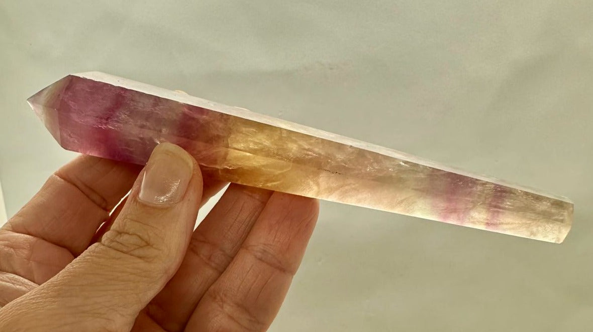 Rainbow Fluorite Wand +Stand