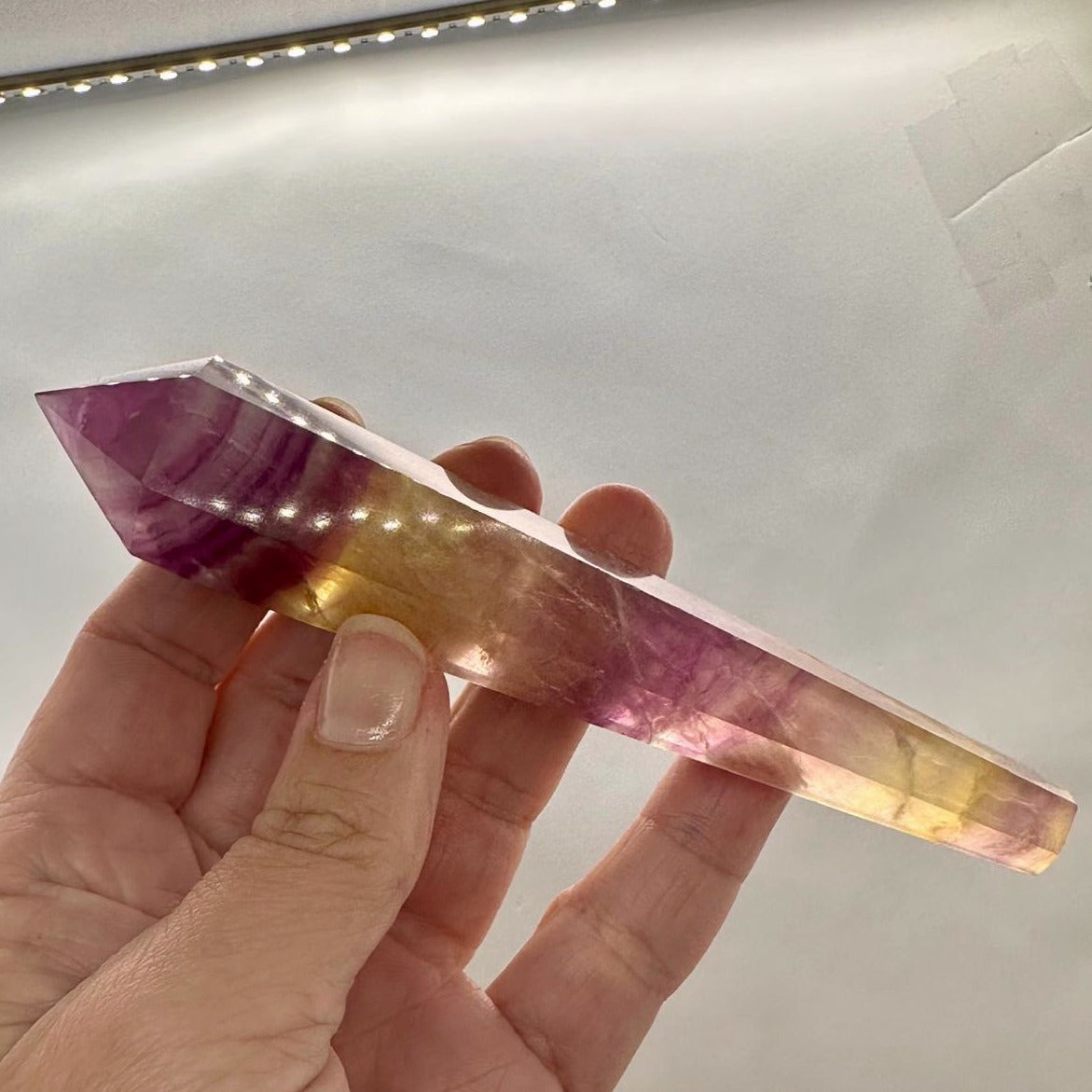 Rainbow Fluorite Wand + Stand