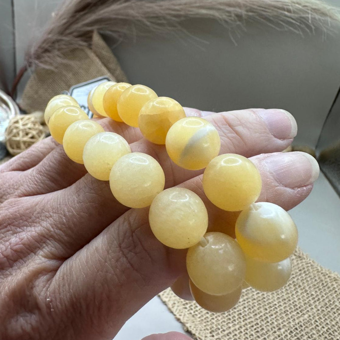 Yellow calcite bacelet