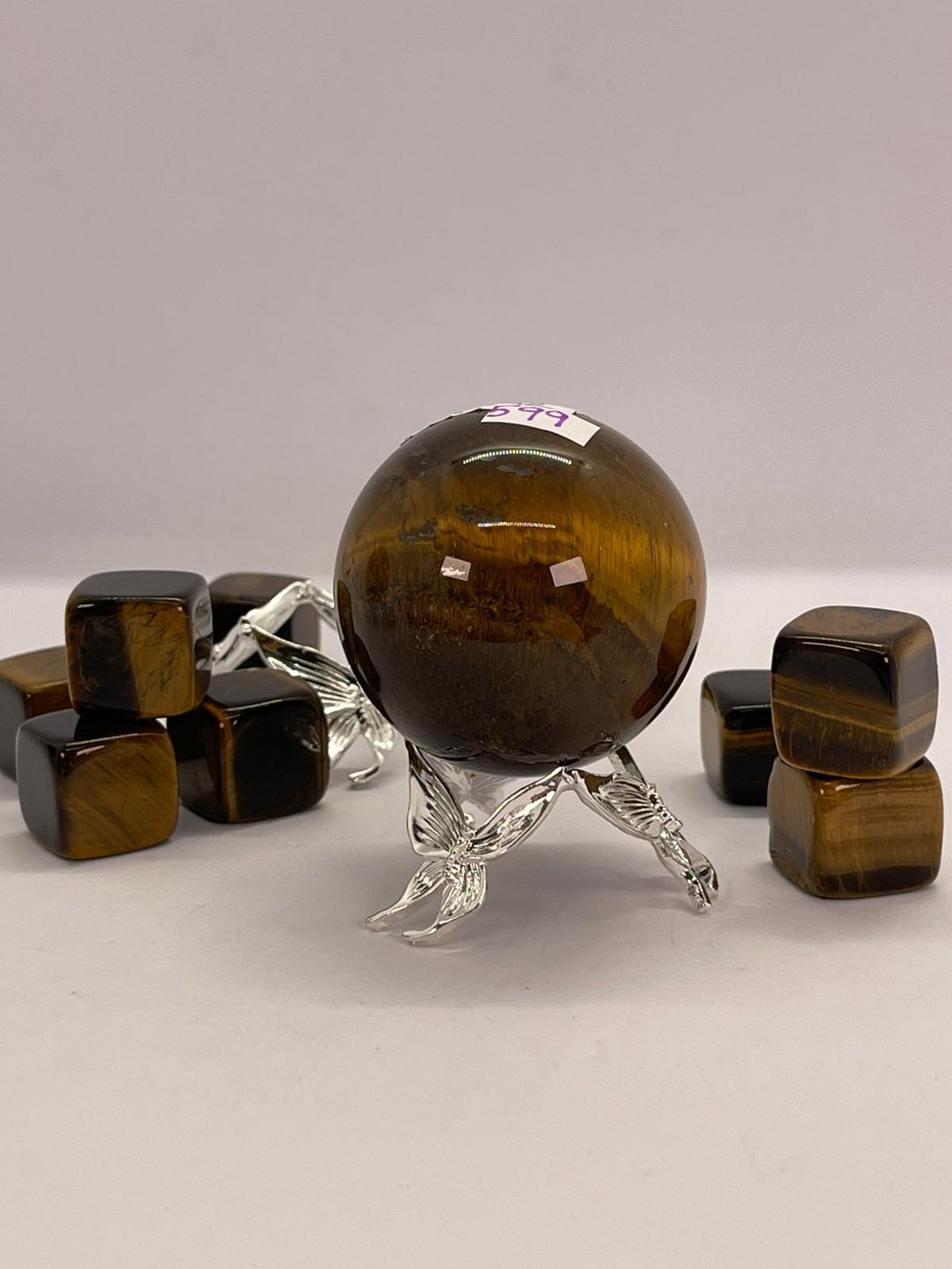 Silver Butterfly Sphere Stand Small
