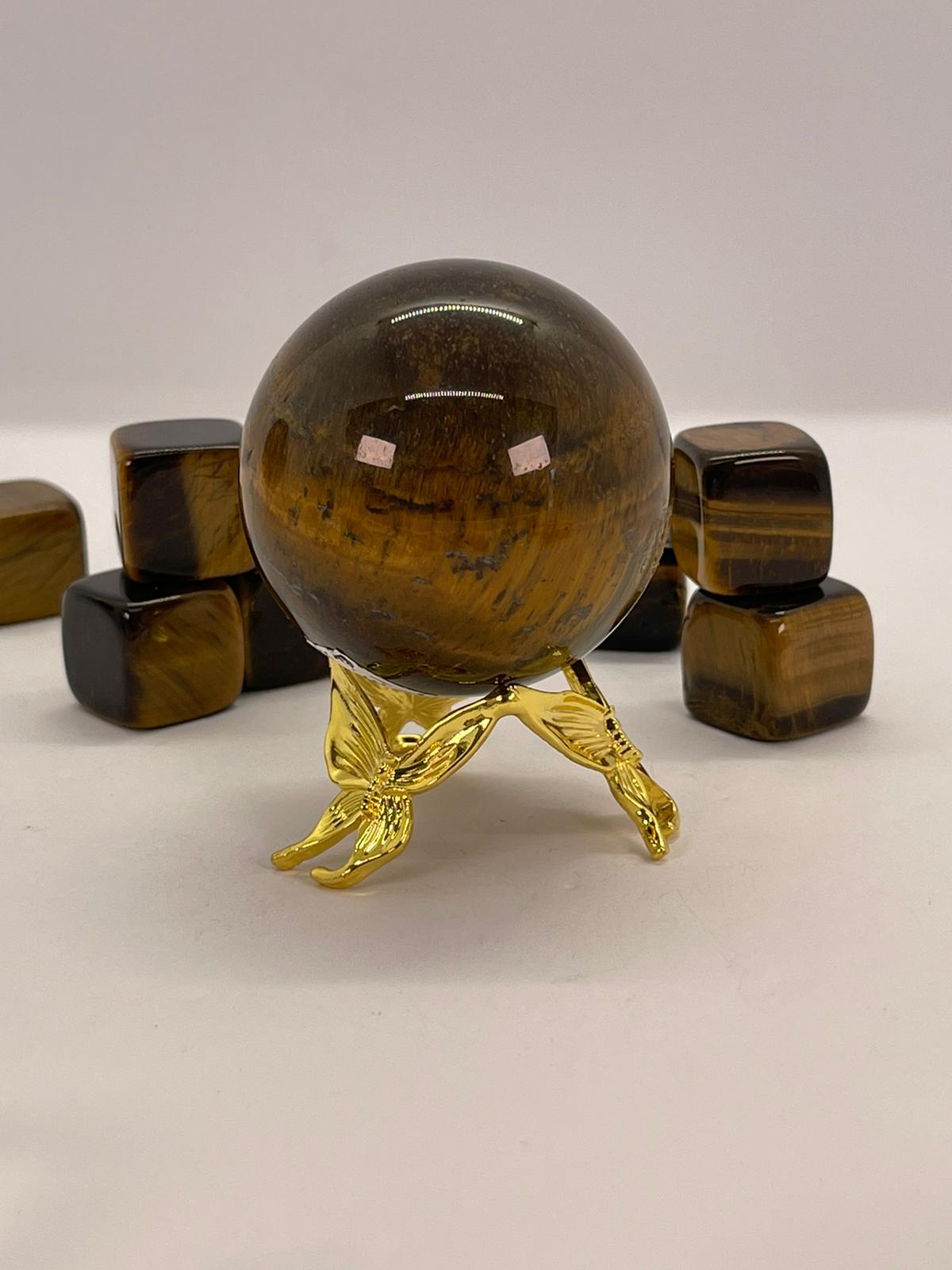 Gold Butterfly Sphere Stand Small