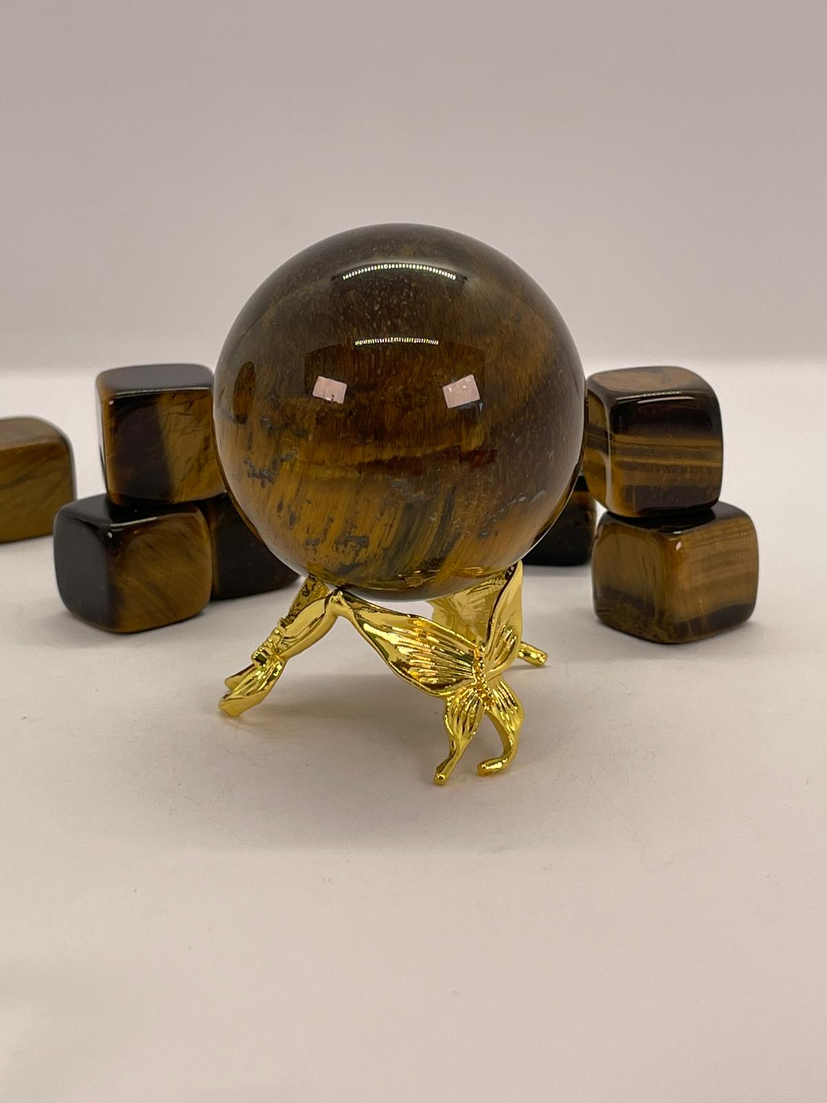 Gold Butterfly Sphere Stand Small