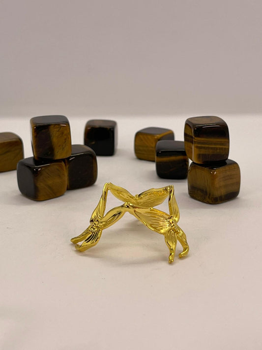 Gold Butterfly Sphere Stand Small