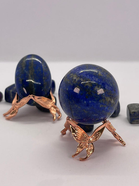 Rose Gold Butterfly Sphere Stand Small