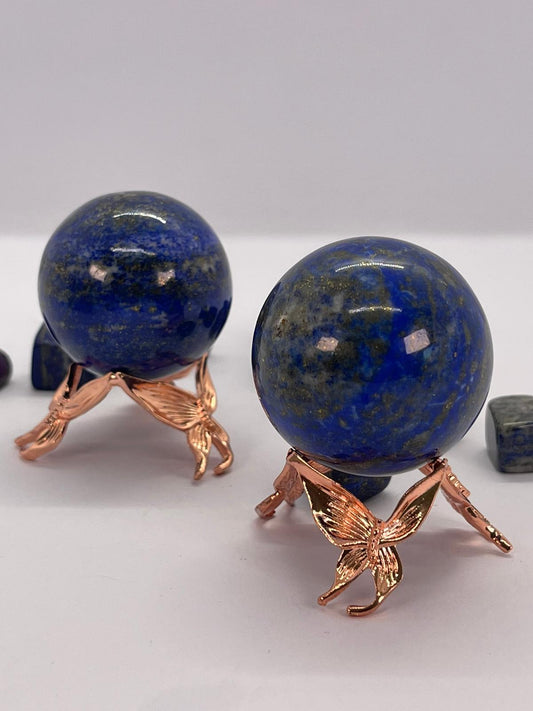 Rose Gold Butterfly Sphere Stand Small