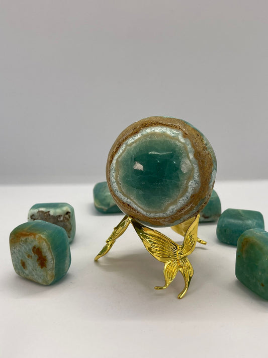 Gold Butterfly Sphere Stand Medium