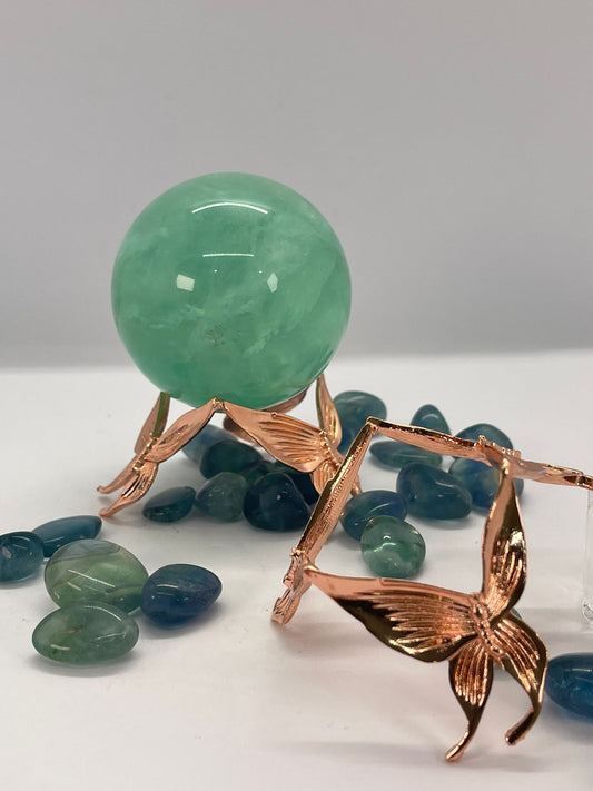 Rose Gold Butterfly Sphere Stand Medium