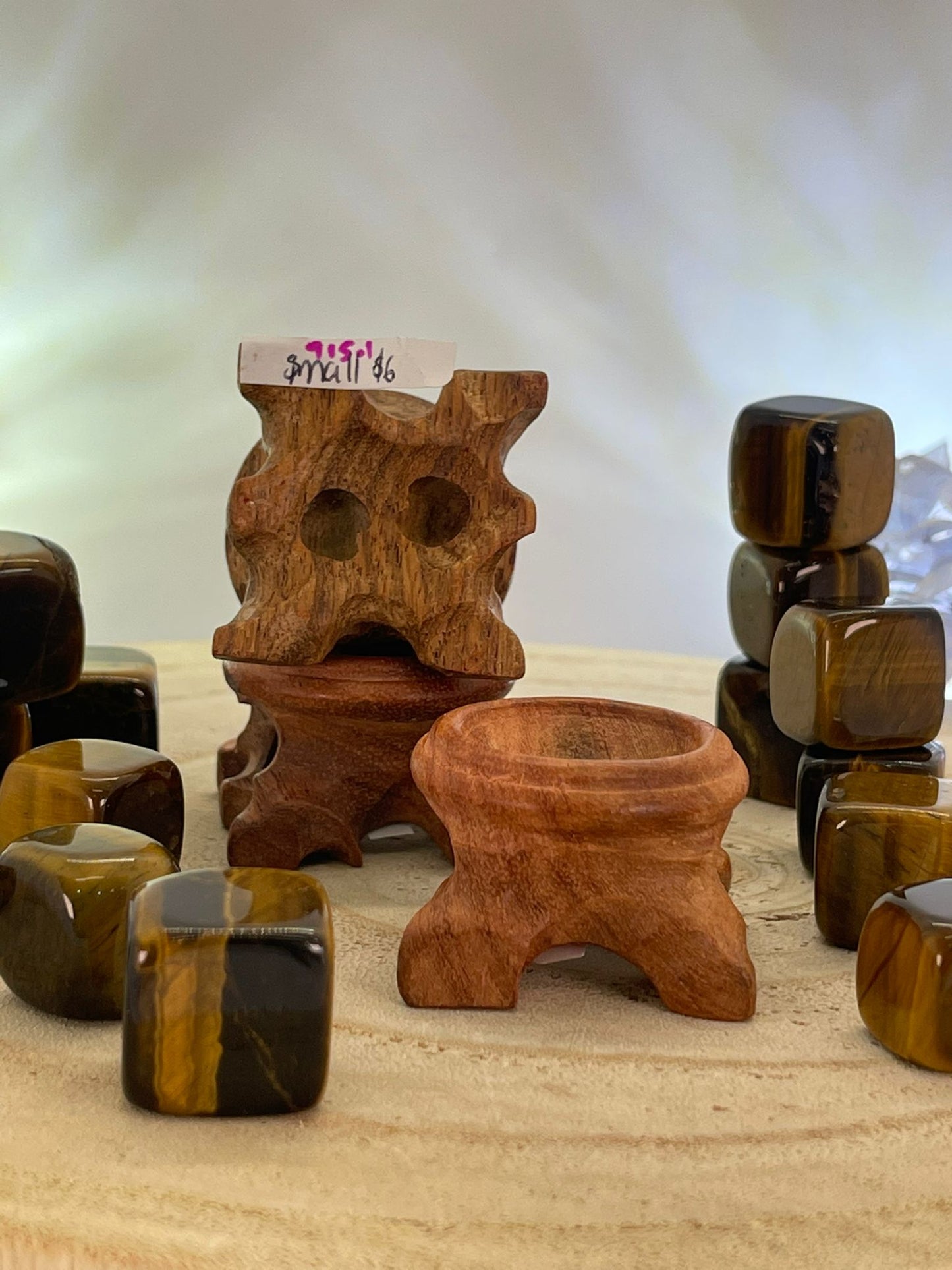 Wooden Sphere Stand SMALL