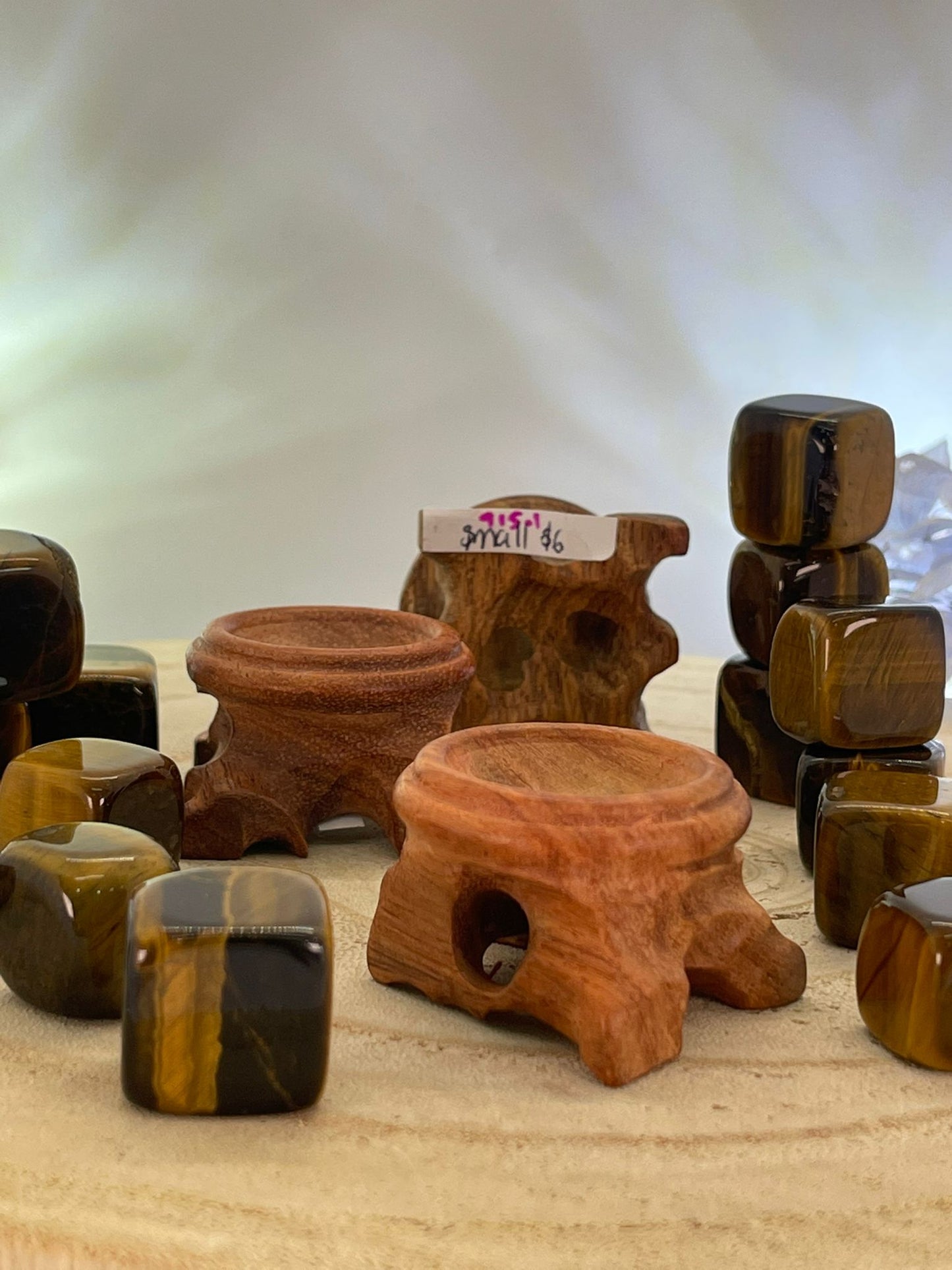 Wooden Sphere Stand SMALL