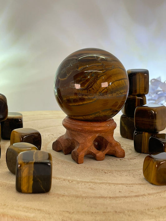 Wooden Sphere Stand SMALL