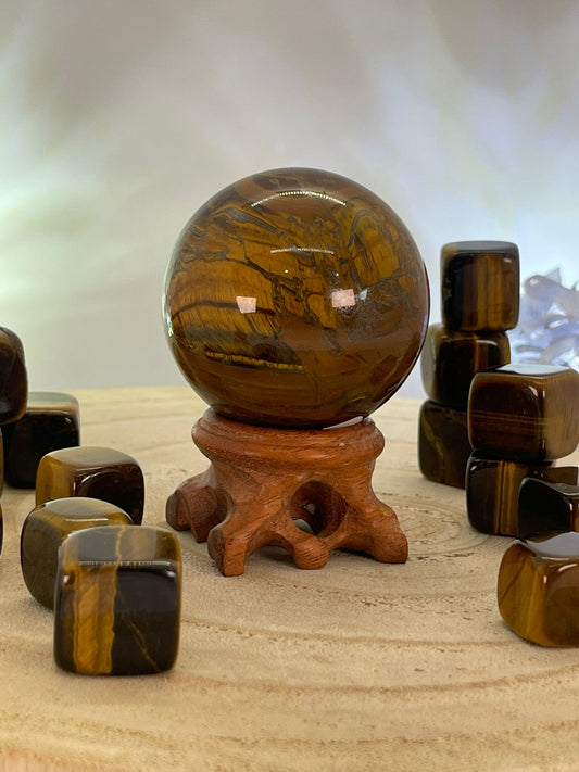 Wooden Sphere Stand SMALL