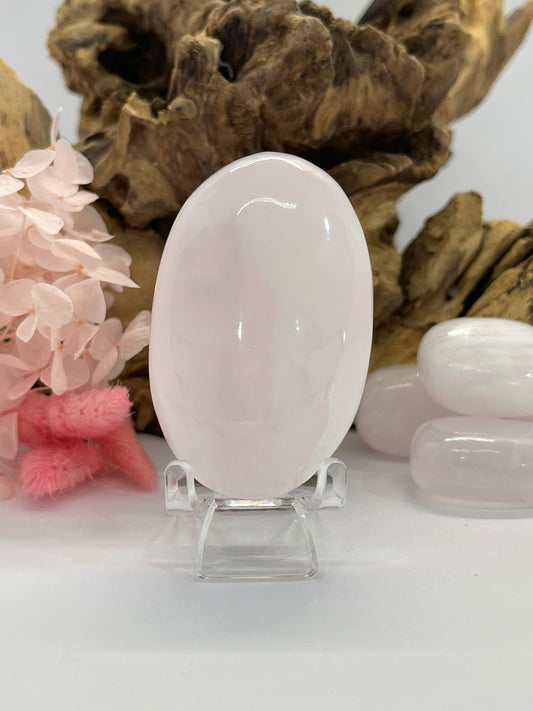 Pink Mangano Calcite Palm Stone