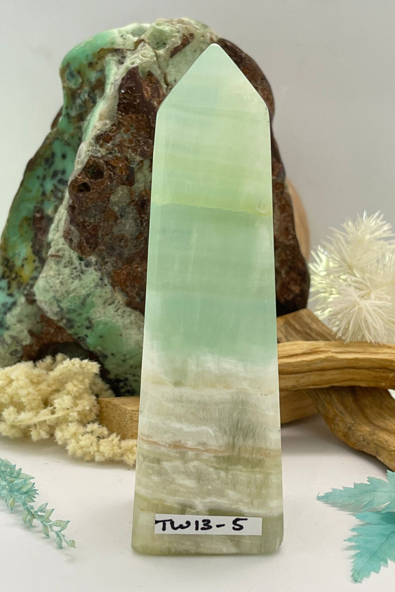 Pistachio Calcite Tower