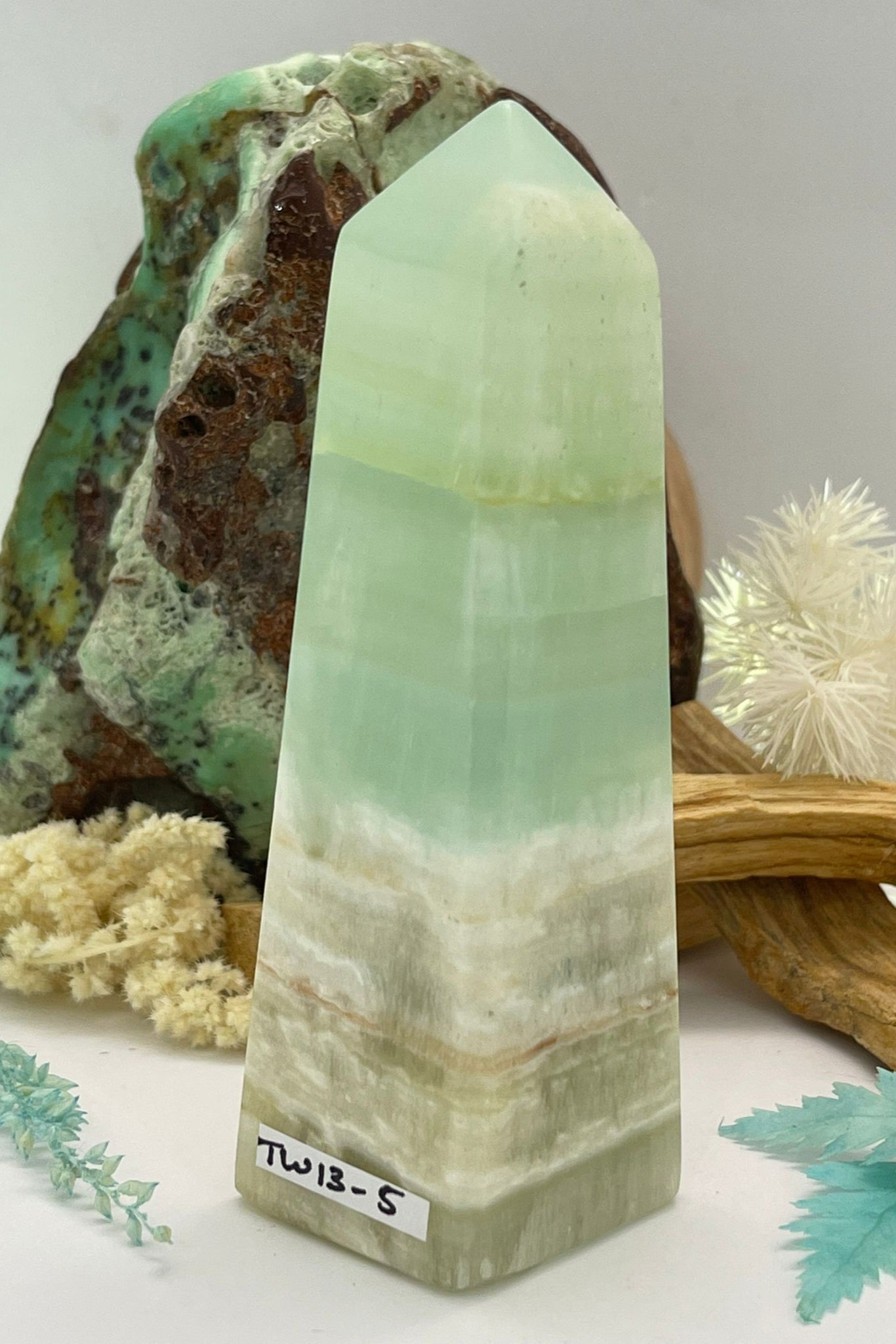 Pistachio Calcite Tower