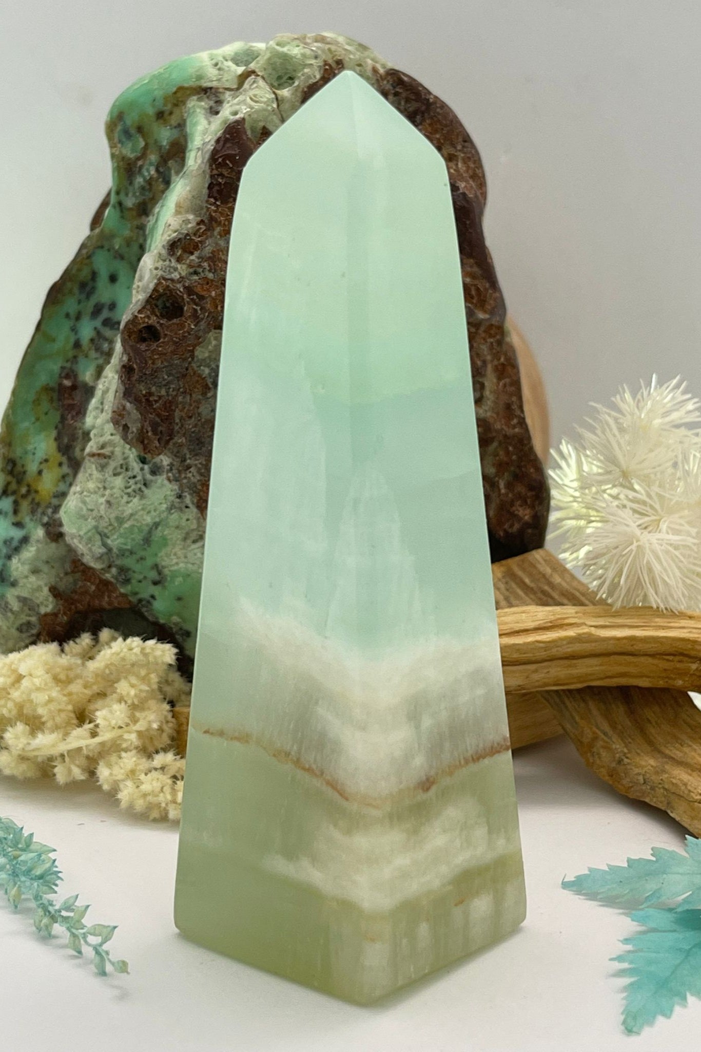 Pistachio Calcite Tower