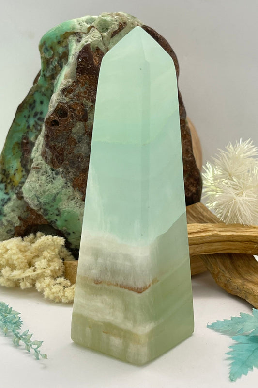 Pistachio Calcite Tower