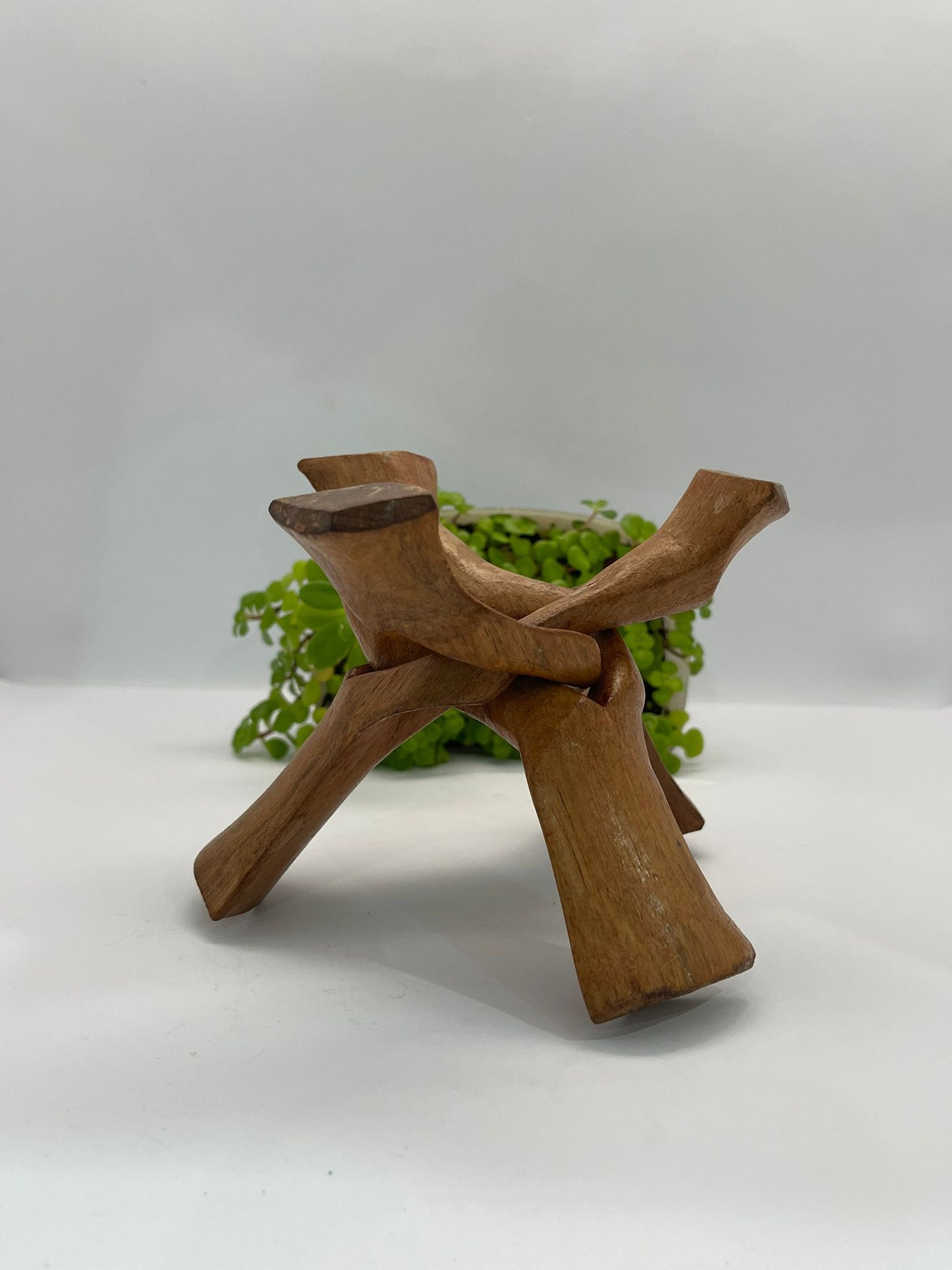 Wooden Tripod Sphere Stand (Medium)