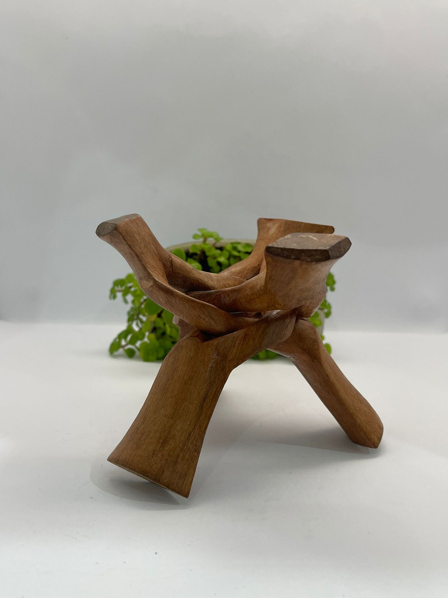 Wooden Tripod Sphere Stand (Medium)