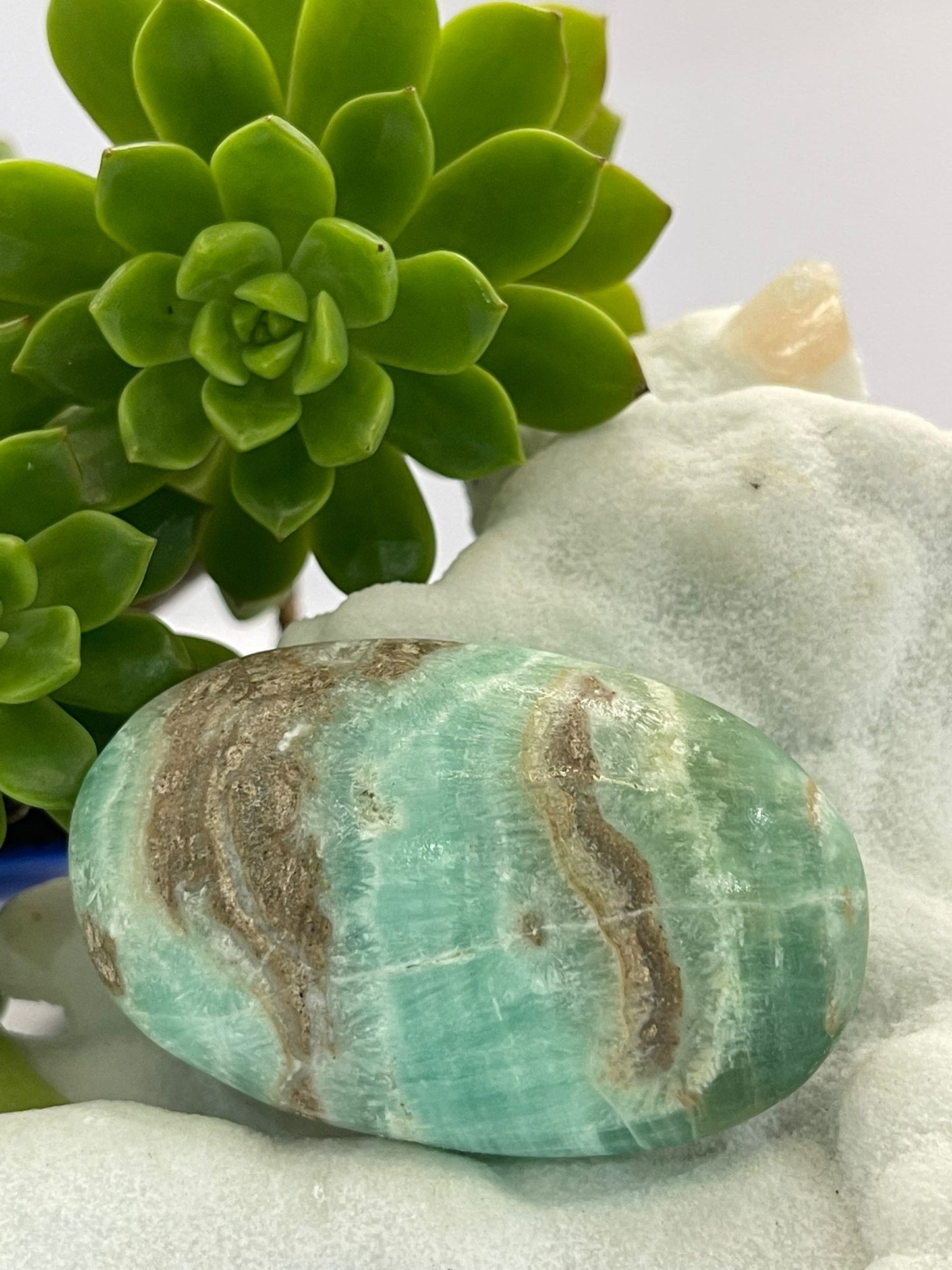 Blue Aragonite A Grade Palm