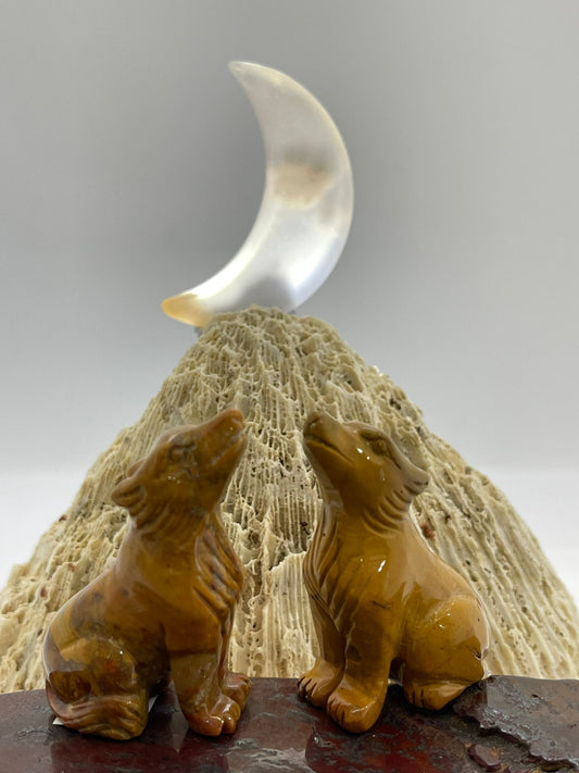 Jasper ~ small Wolf Carving