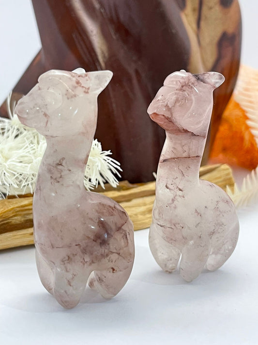 Fire Quartz ~ small Alpaca carving